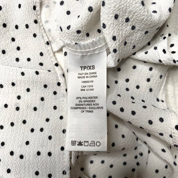 Dynamite Women's Black and White Polka Dot Long Sleeve, size Extra Small - Picture 9 of 9